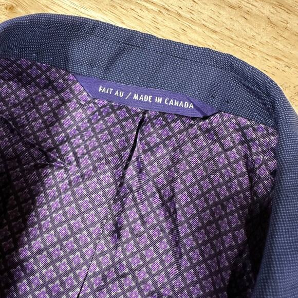 Ted Baker NWT Endurance Jarrow SPJ Blue Men's Size 40L Blazer 100% Wool 2 Button - Picture 3 of 9